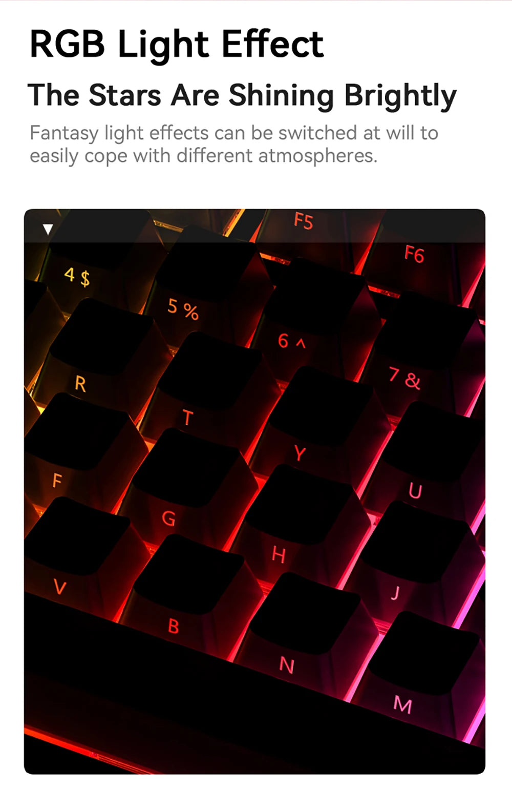 Custom Keyboard Grey Gradient Attack Shark X85
