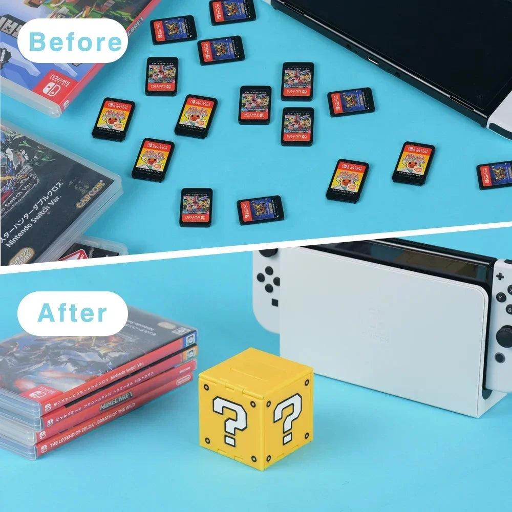 16 Slots Foldable Game Cards Cube Box for Switch Game Card Portable Collect Box Switch/Lite/OLED Game Card Storage Box