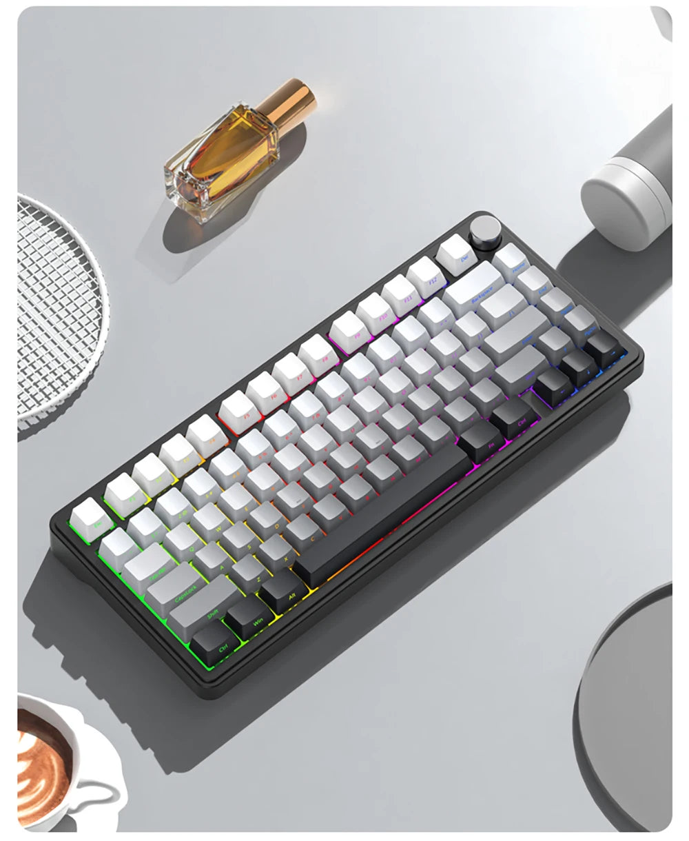 Custom Keyboard Grey Gradient Attack Shark X85