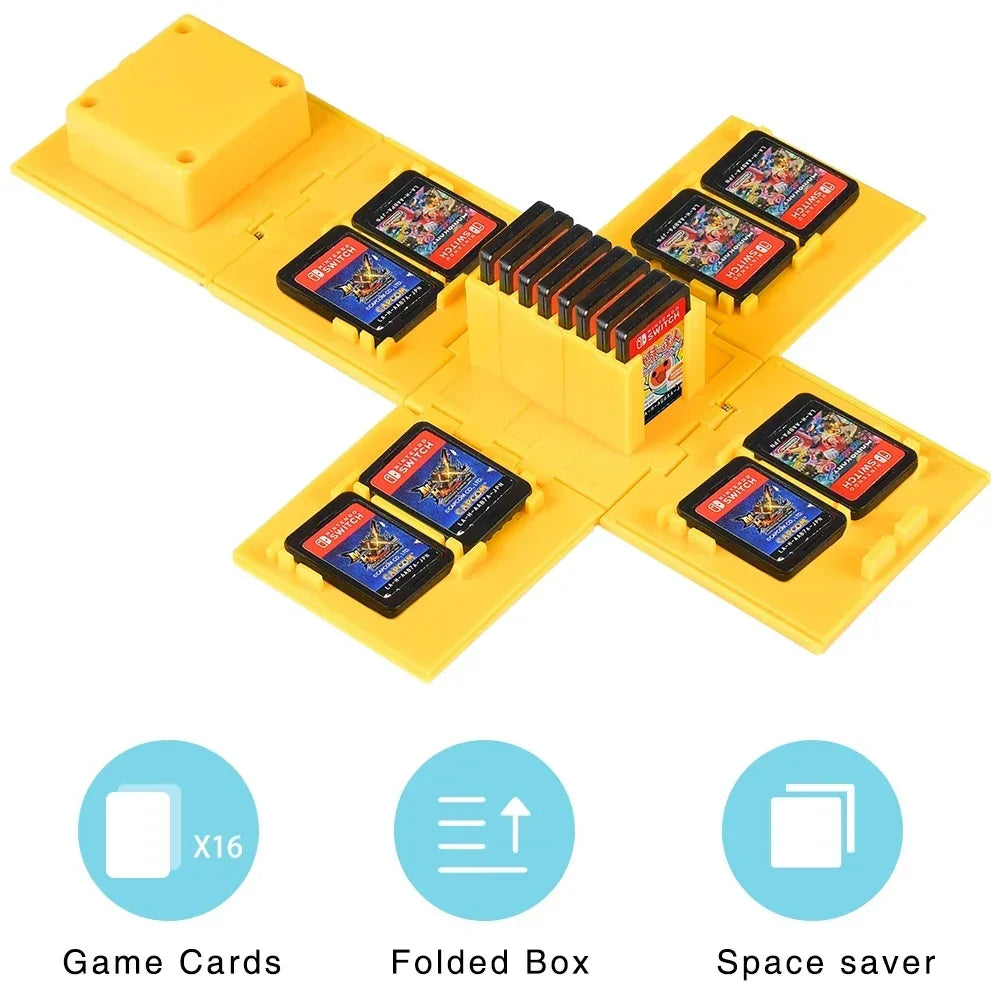 16 Slots Foldable Game Cards Cube Box for Switch Game Card Portable Collect Box Switch/Lite/OLED Game Card Storage Box